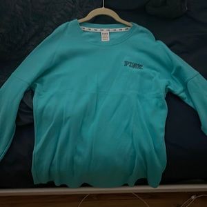 Blue pink crew sweater